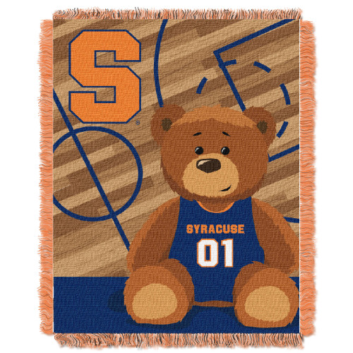 Syracuse OFFICIAL Collegiate "Half Court" Baby Woven Jacquard Throw
