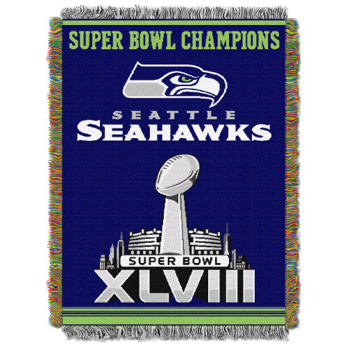 Seahawks OFFICIAL National Football League, Commemorative 48"x 60" Woven Tapestry Throw by The Northwest Company