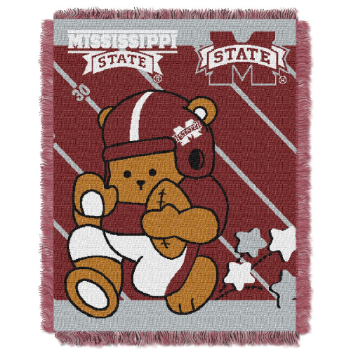 Mississippi State OFFICIAL Collegiate "Half Court" Baby Woven Jacquard Throw