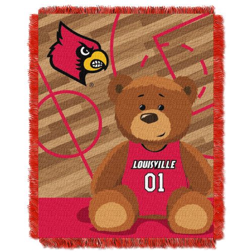 Louisville OFFICIAL Collegiate "Half Court" Baby Woven Jacquard Throw