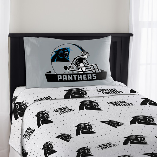 NFL 820 Panthers Twin Sheet Set Monument OFFICIAL "Monument" Twin Sheet Set