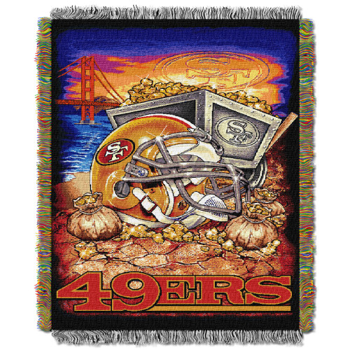 49ers OFFICIAL National Football League, "Home Field Advantage" 48"x 60" Woven Tapestry Throw by The Northwest Company