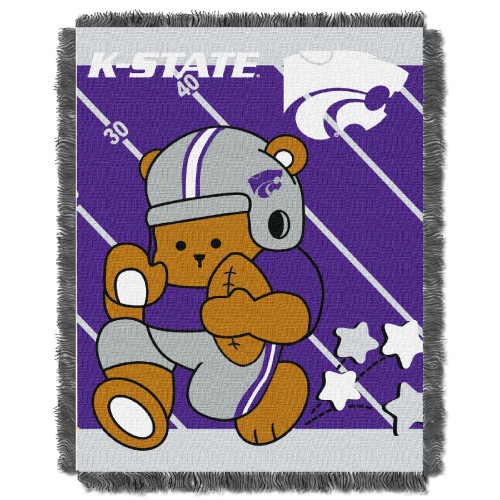 Kansas State OFFICIAL Collegiate "Half Court" Baby Woven Jacquard Throw