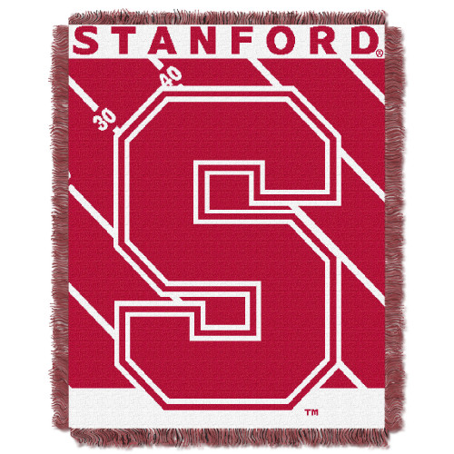 Stanford OFFICIAL Collegiate "Half Court" Baby Woven Jacquard Throw