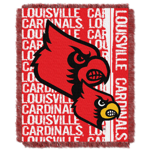 Louisville OFFICIAL Collegiate "Double Play" Woven Jacquard Throw