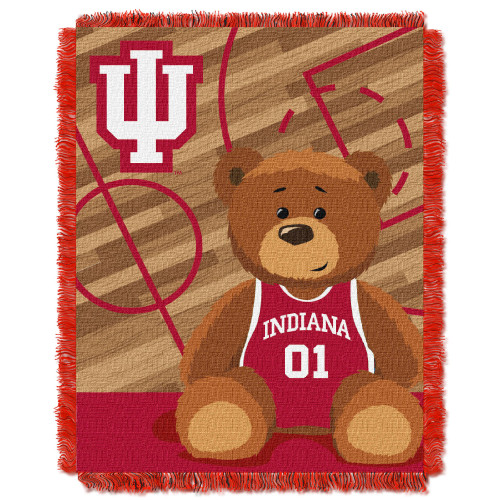 Indiana OFFICIAL Collegiate "Half Court" Baby Woven Jacquard Throw
