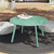 SR Round Steel Patio Coffee Table, Weather Resistant Outdoor Large Side Table