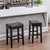 Counter Height 26" Bar Stools for Kitchen Counter Backless Faux Leather Stools Farmhouse Island Chairs (26 Inch, Set of 2)