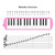 32 Keys Melodica Pianica Piano Style Keyboard Harmonica Mouth Organ with Mouthpiece Cleaning Cloth Carry Case for Beginners Kids Musical Gift