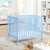 Palmer 3-in-1 Convertible Mini Crib Baby Blue w/ mattress pad