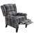 Modern Comfortable Upholstered Leisure Chair Multi-functional Recliner Chair Single Sofa with Footrest, Grey Check 