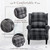Modern Comfortable Upholstered Leisure Chair Multi-functional Recliner Chair Single Sofa with Footrest, Grey Check 