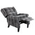 Modern Comfortable Upholstered Leisure Chair Multi-functional Recliner Chair Single Sofa with Footrest, Grey Check 