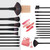 22 Piece Makeup Brush Set; Professional Black Foundation Eyeshadow Brush with Storage Bag for Girls