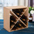 24 Bottle Modular Wine Rack, Stackable Wine Storage Cube for Bar Cellar Kitchen Dining Room, Burlywood
