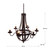 6 - Light Metal Chandelier, Hanging Light Fixture with Adjustable Chain for Kitchen Dining Room Foyer Entryway, Bulb Not Included