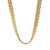 14k Yellow Gold Fancy Polished Multi-Row Panther Link Necklace