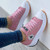 Flat Lace-Up Sneakers Pattern Canvas Casual Women Sport Shoes