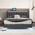 Queen Size Floating Bed Frame with LED Lights and USB Charging,Modern Upholstered Platform LED Bed Frame