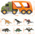 Car Truck Toy for 3/4/5/6 Years Old Boys and Girls, Dinosaur Transport Truck Including T-Rex, Pterodactyl, Brachiosaurus, for Boys & Girls RT