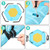 40 Inch Hexagon Swing, Textilene Swing with 2 Carabiners & Adjustable Rope(Blue & Yellow) YF
