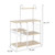 Light Beige Kitchen Baker's Rack Utility Storage Shelf 35.5" Microwave Stand 4-Tier 3-Tier Shelf for Spice Rack Organizer Workstation with 10 Hooks RT