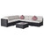 Outdoor Garden Patio Furniture 7-Piece PE Rattan Wicker Sectional Cushioned Sofa Sets with 2 Pillows and Coffee Table