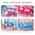Pink Princess Castle Apartment Model Toy Furnished Wooden Dollhouse