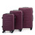 3-piece Trolley Case Set, 360 Degree Rotation Wheels with TSA Lock, Travel Suitcase Set, Claret XH