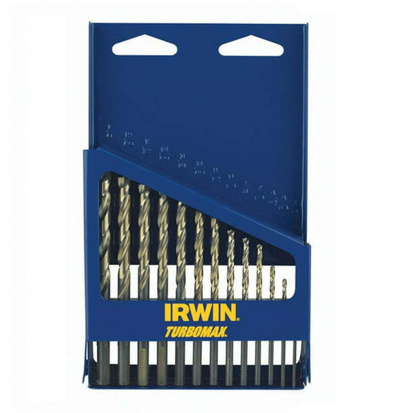 Irwin Hanson 73136 13-Piece High Speed Steel Drill Bit Set with Turbo Point Tip and Metal Index Case