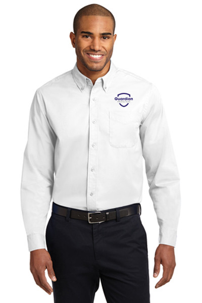 Long Sleeve Easy Care Oxford (White)