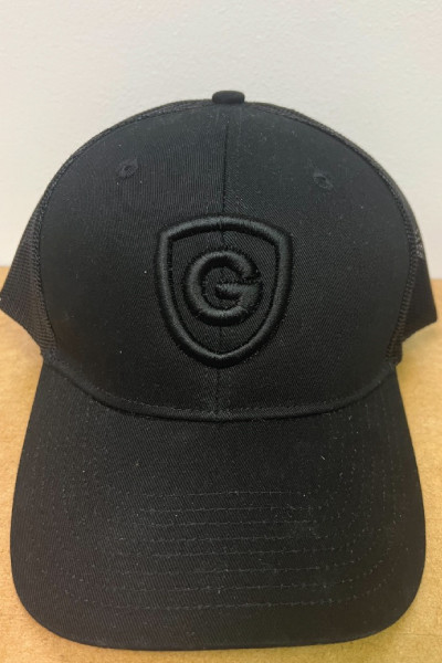 3D Embroidered Black Guardian Shield