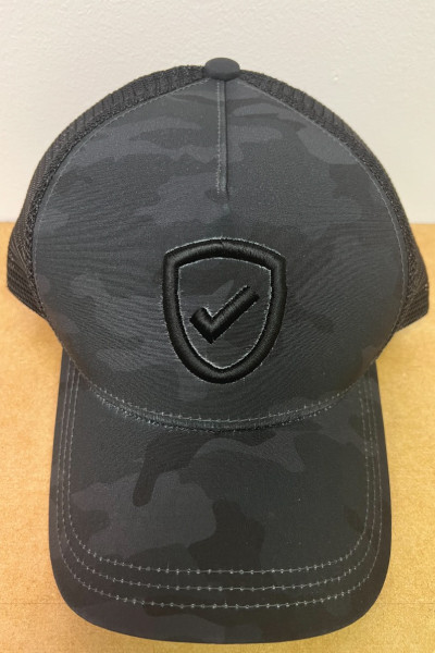 Ogio Fusion Trucker Cap (Black Camo Check)