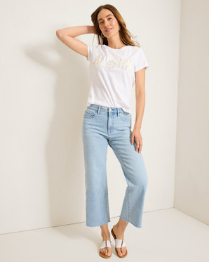 High Rise Wide Crop Jean