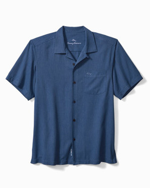 Coastal Breeze Check Island Zone Camp Shirt - Dockside Blue