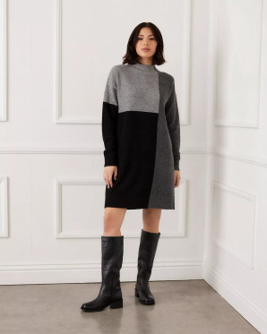 Color Block Sweater Dress