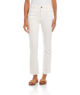 Raw Hem Straight Jeans
