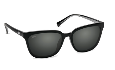 Monica Satin Black Frame - Grey Lens