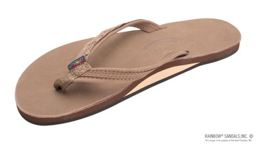 Madison Leather Narrow Sandal - Dk. Brown