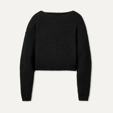 W Novalie Slouchy Pullover-Black