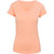 Curved Hem Cotton Slub Tee - Peach 