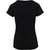 Curved Hem Cotton Slub Tee - Black