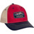 St. Michaels Fish Logo Trucker Hat - Vintage Red/Navy/Tan