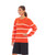 Stripe Crewneck Sweater-Orange