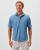 Printed Mesh Short Sleeve Button Down Shirt - Breck Printed Solid Knit