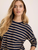 Soft Stripe Tee- Indigo Multi