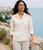Ruched Sleeve Button Up Shirt-Cream