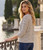 Stripe 3/4 Sleeve Boatneck Top