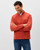 Flame Stitch Quarter Zip-Tangerine