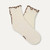 W Karstyn Lettuce Edge Quarter II Sock - Vanille/ Chestnut